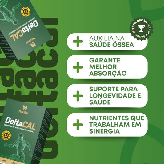 3 Un Suplemento Para Ossos  Cálcio D3 K2 + Magnésio 60 Caps Sem Sabor