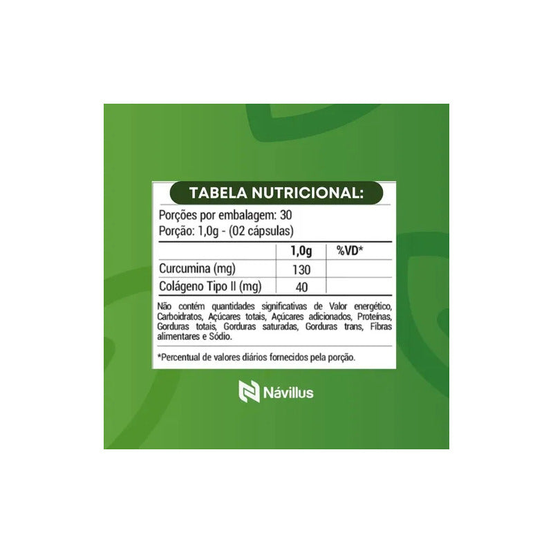 Kit 3 Curcumin Návillus Suplemento Cúrcuma Antioxidante 60cp Neutro