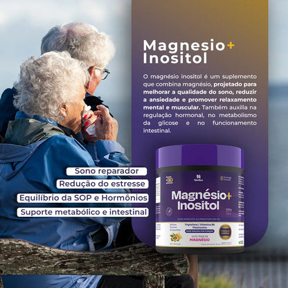 Magnésio + Inositol Pó 250g Suplemento Premium Maracujá
