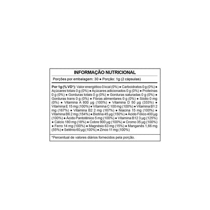 Vitaminas E Minerais Suplemento Alimentar Návillus 60 Caps Vitanav Sem Sabor