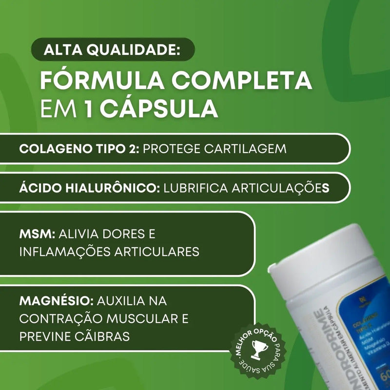 3 Un Suplemento Articulação Colágeno Tipo 2 60cap Sem Sabor