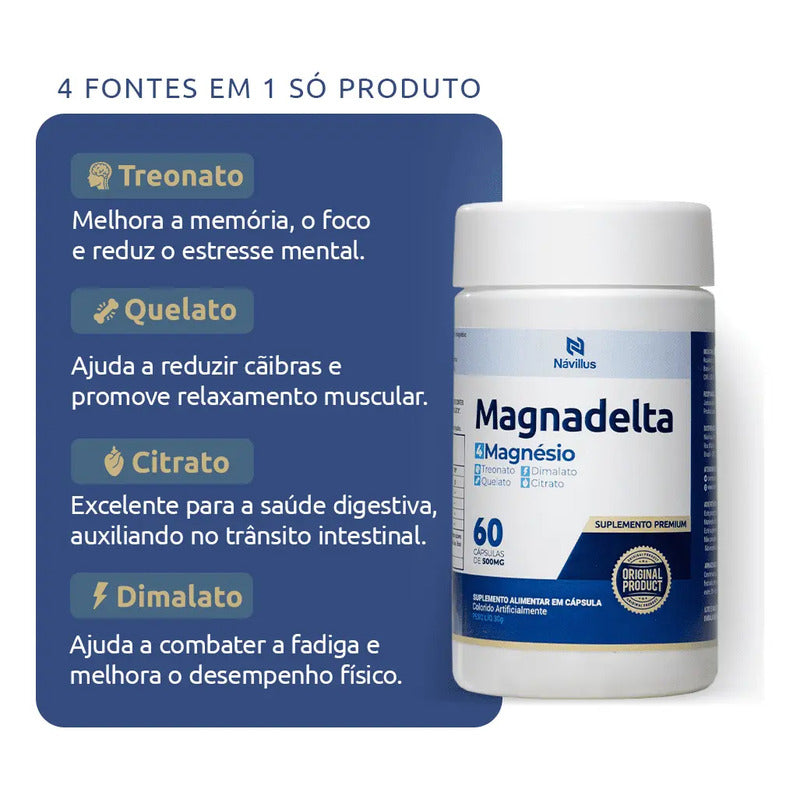 Sono Tranquilo Com Magnadelta - 60 Cápsulas Sem Sabor