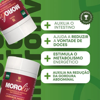 3 Un Moroliv | Cápsulas Naturais P/ Metabolismo E Saciedade Sem Sabor