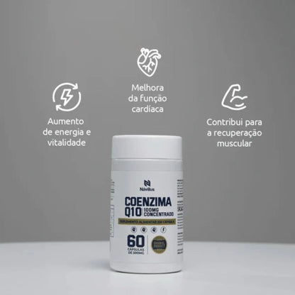 Coenzima Q10 100mg  Mais Vitalidade Kit Com 2 Sem Sabor