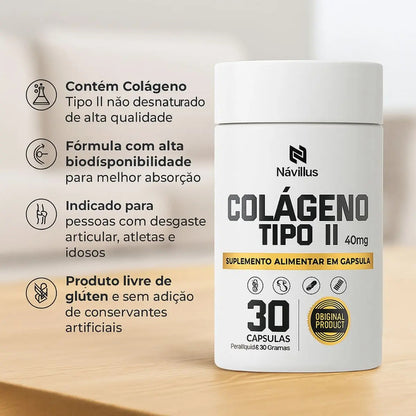 Suplemento Para Articulações Colágeno Tipo 2 Navillus Sem Sabor