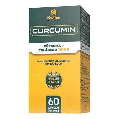 Navilus Cúrcuma Colágeno 60 Cápsulas  Suporte Articular Sem Sabor