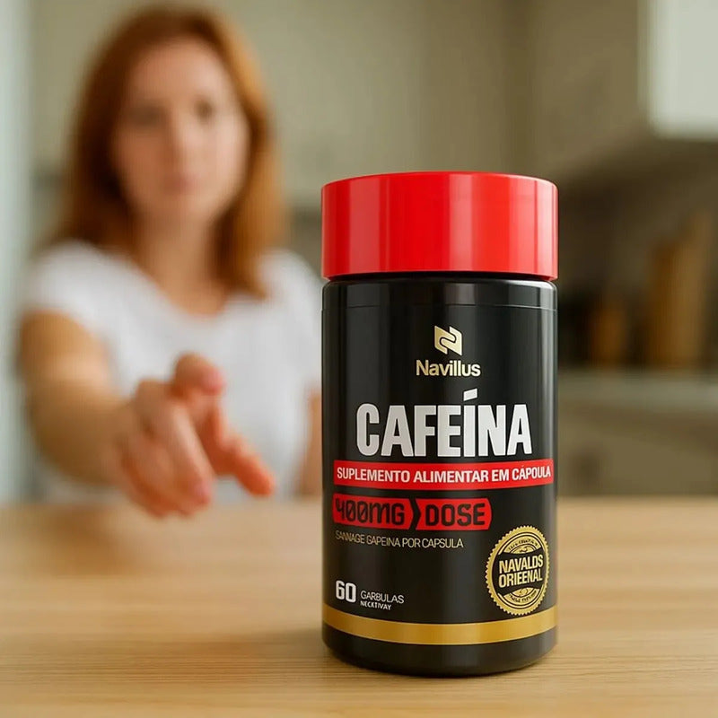 Cafeína 400mg Navillus 60 Cáps Energia Foco Sem Sabor Sem Sabor