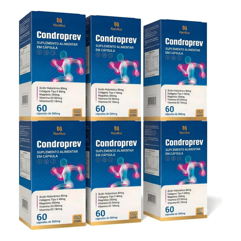 Kit 6 Cxs Condroprev Návillus Saúde Articular 30cap Neutro