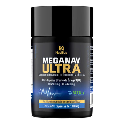 Meganav Ultra Ômega 3 Selo Meg-3 990/660 90 Cáps Neutro