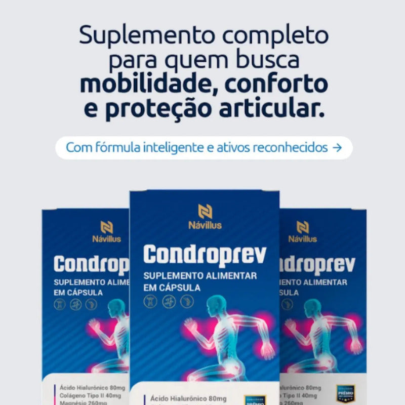 Condroprev 60 Cápsulas - Mais Eficaz Na Dor - Glicosamina Sem Sabor