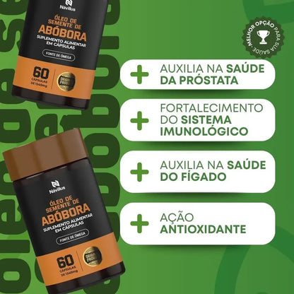 Oleo De Semente De Abobora Návillus 60 Caps Sem Sabor