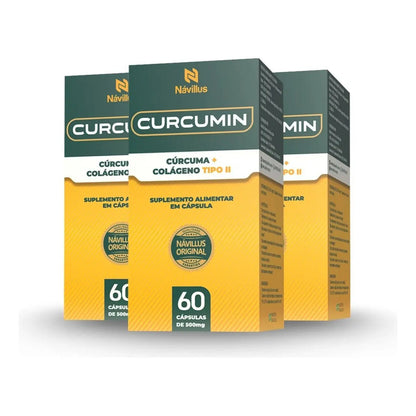 3 Un Suplemento Antiinflamatório Curcumin Navillus 60cap Sem Sabor