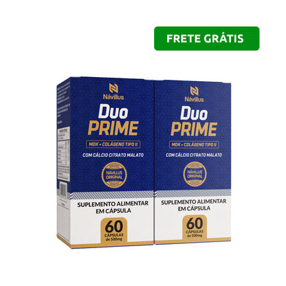 Duoprime – Cálcio + Colágeno Tipo II para Ossos e Articulações | 60 Cáps – Návillus