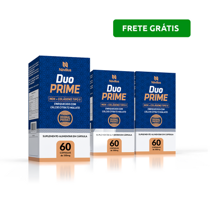 Duoprime – Cálcio + Colágeno Tipo II para Ossos e Articulações | 60 Cáps – Návillus