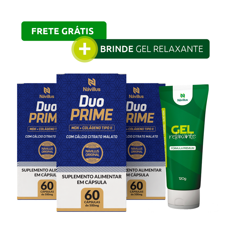 Duoprime – Cálcio + Colágeno Tipo II para Ossos e Articulações | 60 Cáps – Návillus