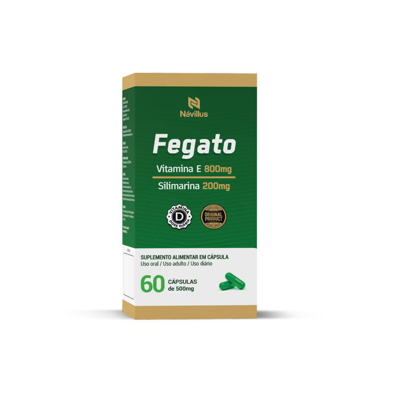 Fegato 60 caps (Gordura no Fígado, Antioxidante) - Silimarina + Vit. E 800mg