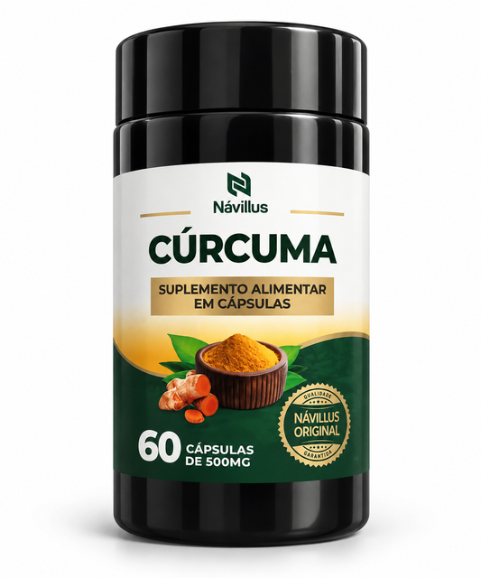 Cúrcuma – Alívio Natural para Dores e Inflamações | 60 Cápsulas de 500mg – Návillus