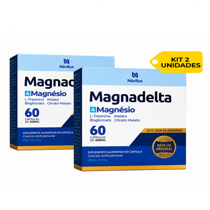 KIT Magnadelta – 4 Fontes de Magnésio para Energia e Bem-Estar | 60 Cáps – Návillus