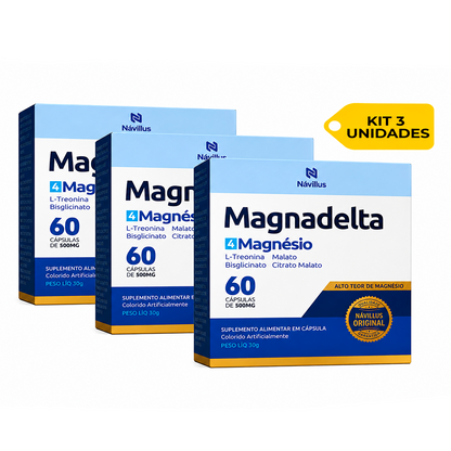 KIT Magnadelta – 4 Fontes de Magnésio para Energia e Bem-Estar | 60 Cáps – Návillus