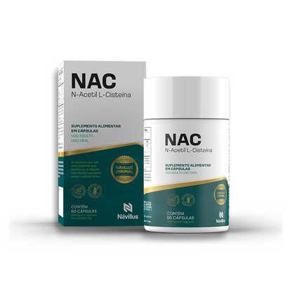 KIT NAC 600mg (N-Acetil L-Cisteína) – Antioxidante Mais Poderoso do Corpo | 60 Cáps – Návillus (Cópia)