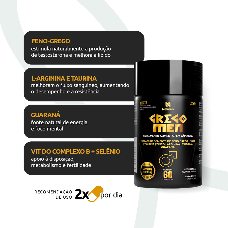 Gregomen – Vitalidade, Energia e Equilíbrio Hormonal Masculino | 60 Cáps – Návillus