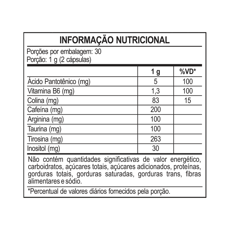Cafeína Energy Prime – Energia, Foco e Desempenho com Cafeína, Tirosina e Colina | 60 Cáps – Návillus