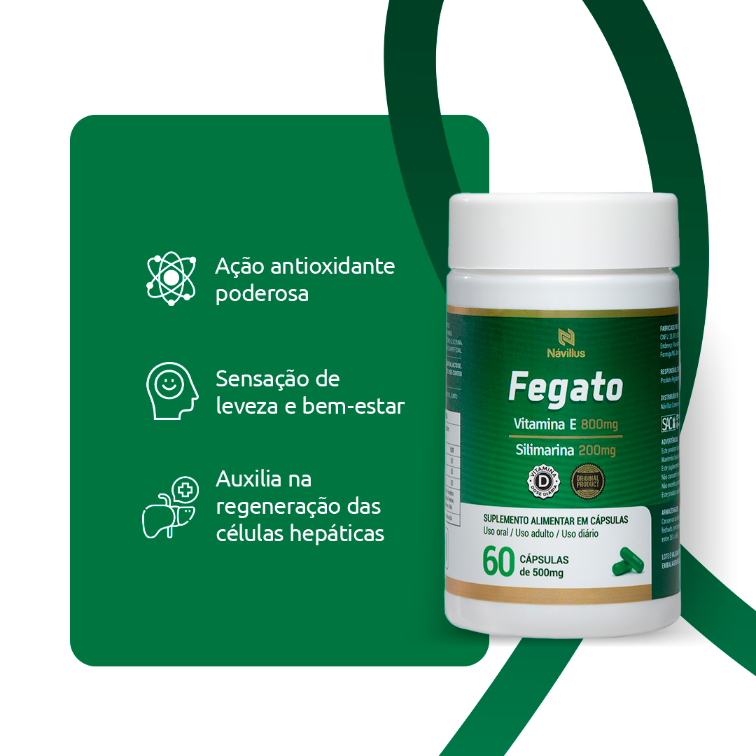 Fegato – Proteção para o Fígado e Combate aos Radicais Livres | 60 Cáps – Návillus