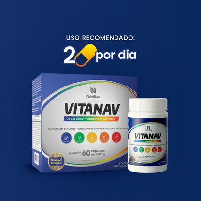 Vitanav – Multivitamínico de A a Zinco para Energia, Imunidade e Equilíbrio | 60 Cáps – Návillus
