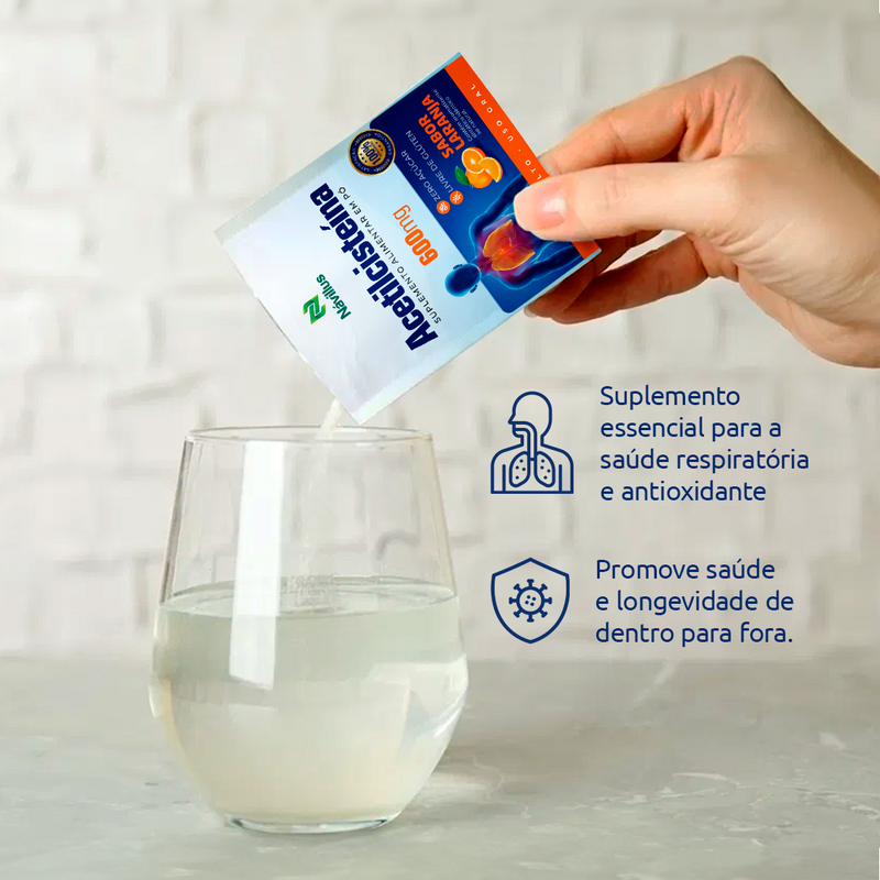 Acetilcisteína – Saúde Respiratória e Proteção Celular | 600mg – Návillus