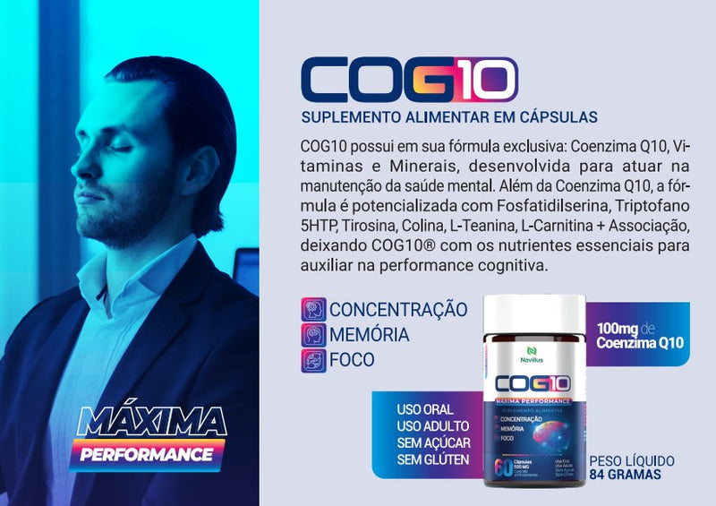 COG10 60 Caps (Coenzima Q10 100mg + Associação)