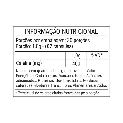 Cafeína 400mg Ultra Concentrada | 60 Cáps – Návillus