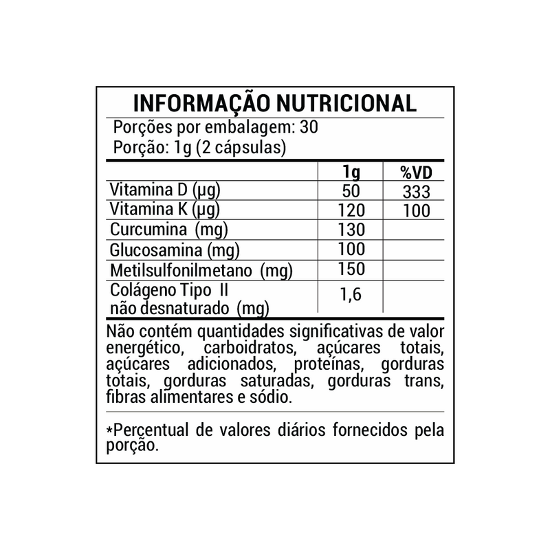 Condrogesic – Saúde Articular com Curcumina, Colágeno Tipo II e Vitaminas | 60 Cáps – Návillus