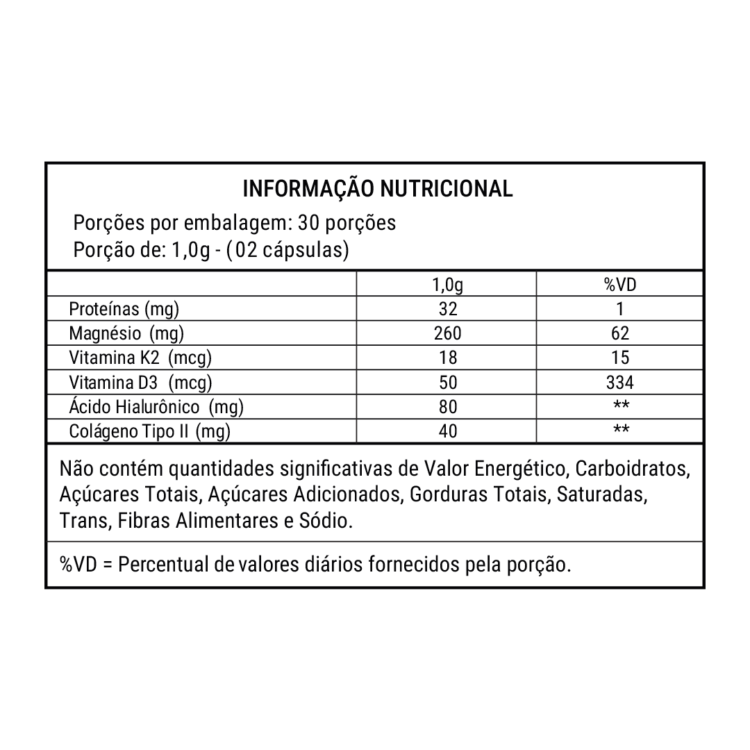 Condroprev – Saúde Articular (Colágeno Tipo II + Ácido Hialurônico) | 60 Cáps