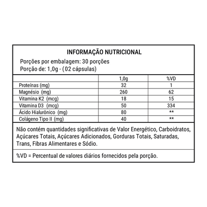 Condroprev – Saúde Articular (Colágeno Tipo II + Ácido Hialurônico) | 60 Cáps