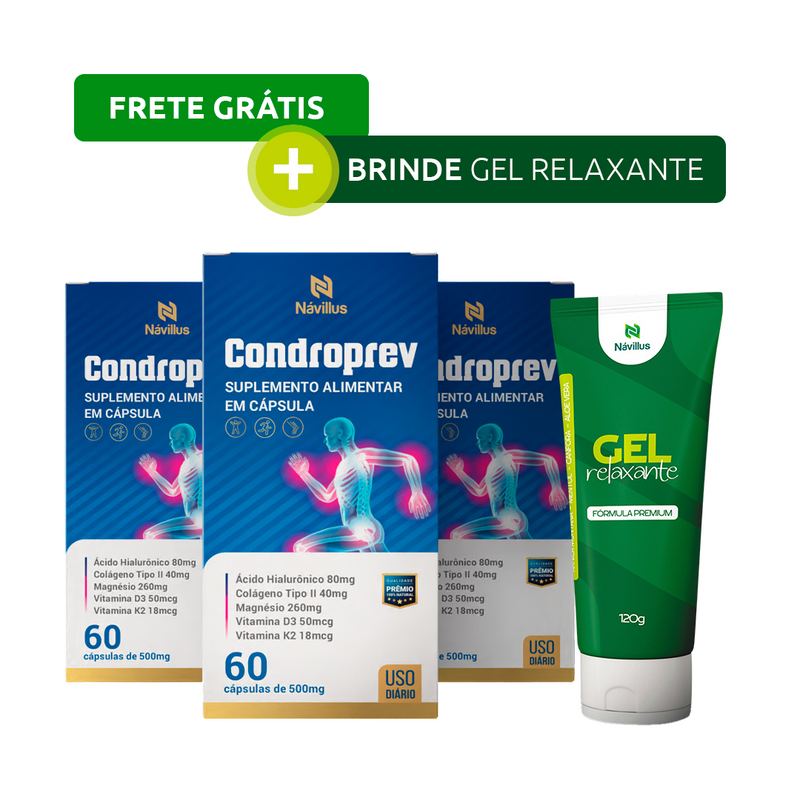 Condroprev – Saúde Articular (Colágeno Tipo II + Ácido Hialurônico) | 60 Cáps