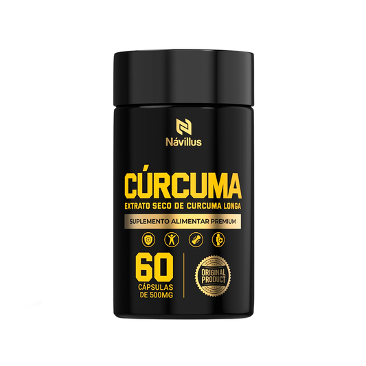 Cúrcuma – Alívio Natural para Dores e Inflamações | 60 Cápsulas de 500mg – Návillus