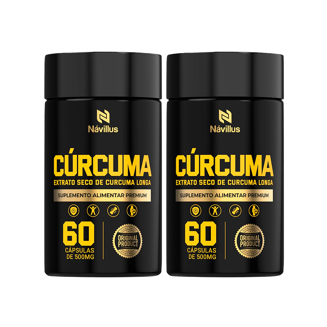 Cúrcuma – Alívio Natural para Dores e Inflamações | 60 Cápsulas de 500mg – Návillus