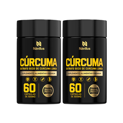 Cúrcuma – Alívio Natural para Dores e Inflamações | 60 Cápsulas de 500mg – Návillus