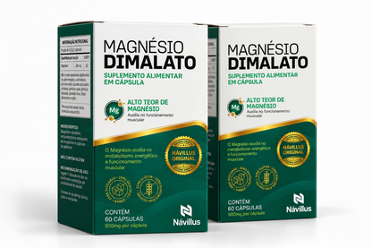 Magnésio Dimalato – Energia e Suporte Muscular | 60 Cáps – Návillus