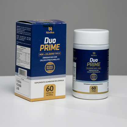 Duoprime – Cálcio + Colágeno Tipo II para Ossos e Articulações | 60 Cáps – Návillus
