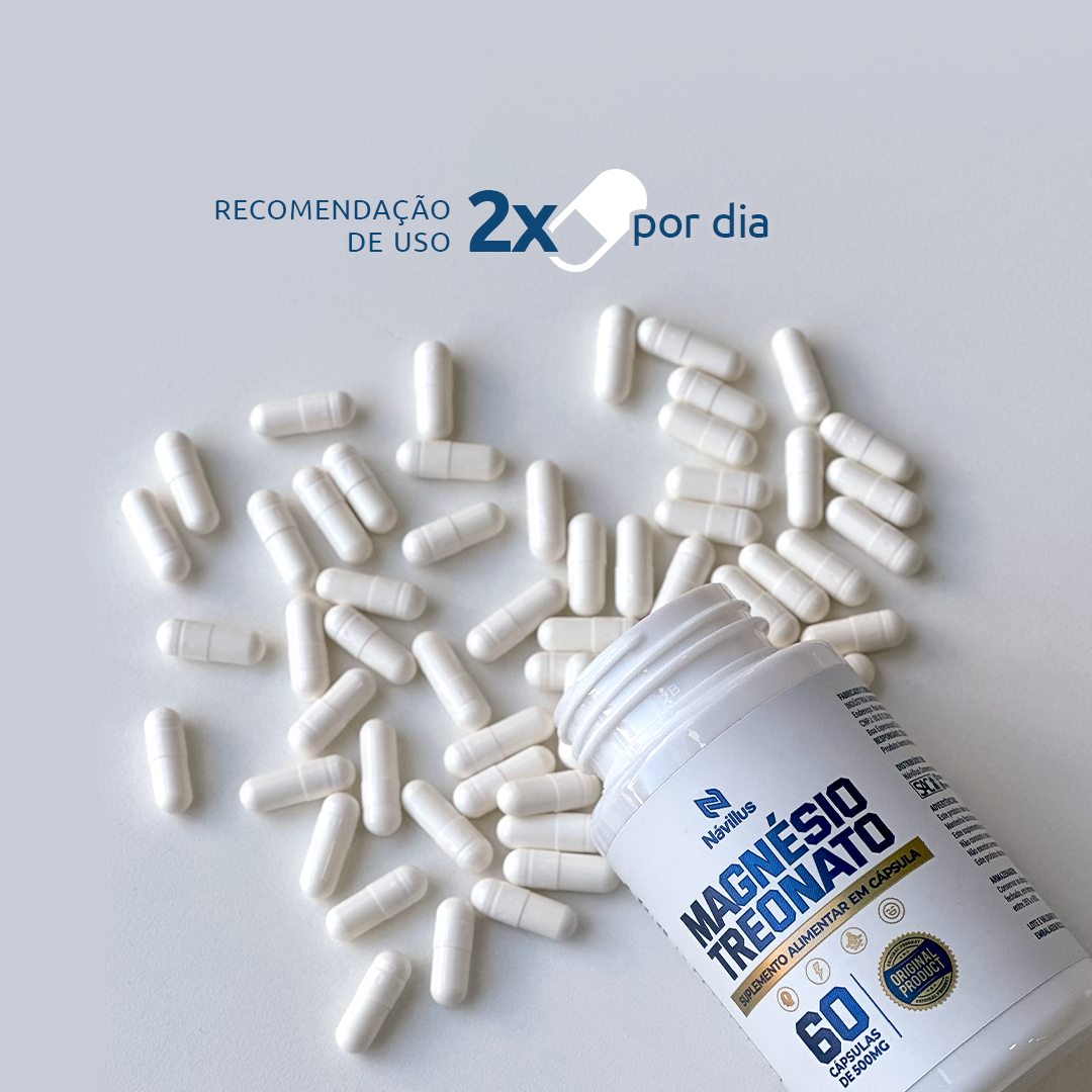 Magnésio Treonato 439mg – Suporte para Memória, Sono e Saúde Neurológica | 60 Cáps – Návillus