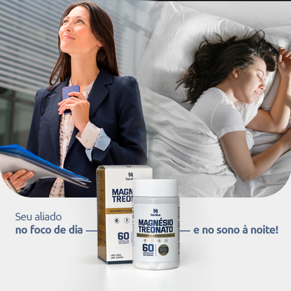Magnésio Treonato 439mg – Suporte para Memória, Sono e Saúde Neurológica | 60 Cáps – Návillus