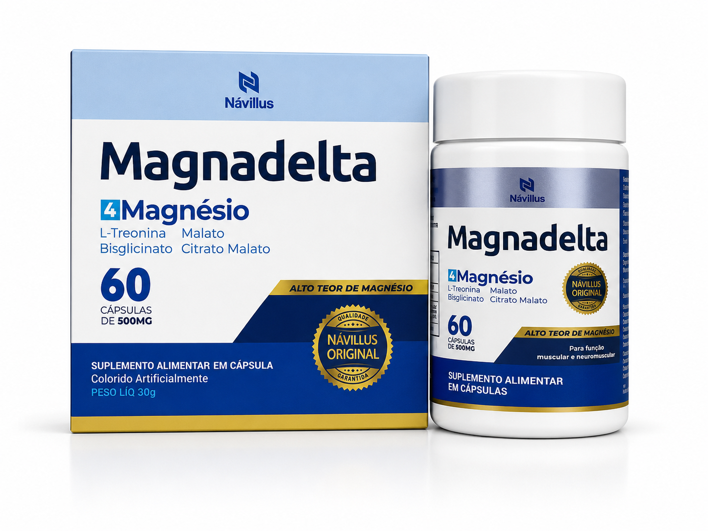 KIT Magnadelta – 4 Fontes de Magnésio para Energia e Bem-Estar | 60 Cáps – Návillus