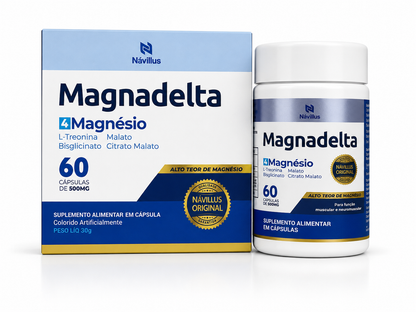 KIT Magnadelta – 4 Fontes de Magnésio para Energia e Bem-Estar | 60 Cáps – Návillus