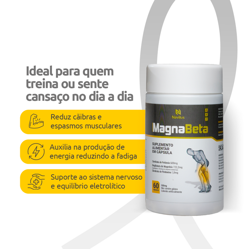 Magnabeta – Magnésio para Equilíbrio Muscular e Energia | 60 Cáps – Návillus