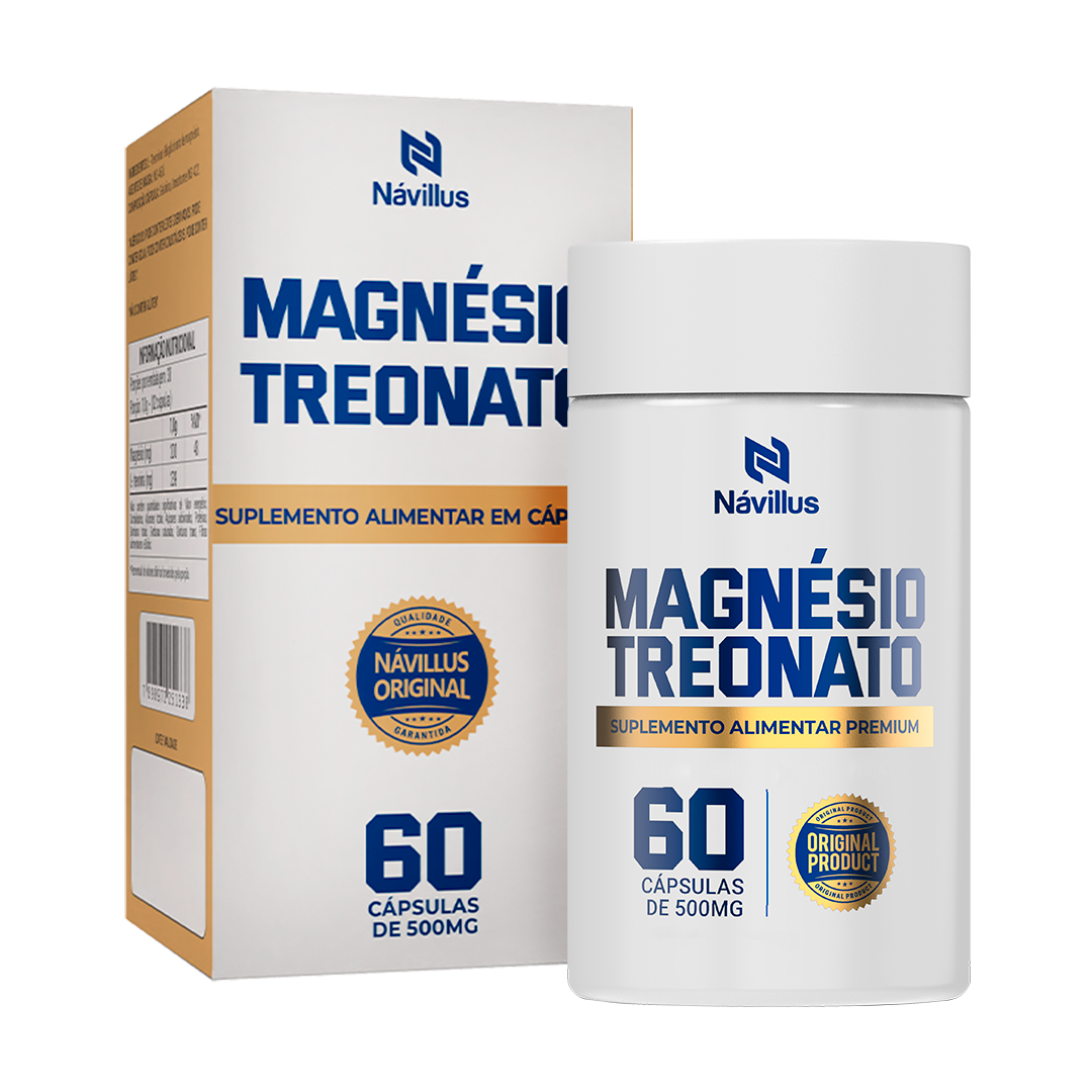 Magnésio Treonato 439mg – Suporte para Memória, Sono e Saúde Neurológica | 60 Cáps – Návillus