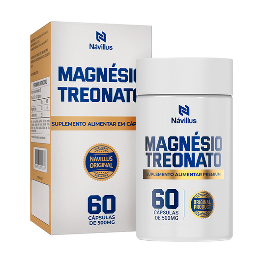 Magnésio Treonato 439mg – Suporte para Memória, Sono e Saúde Neurológica | 60 Cáps – Návillus