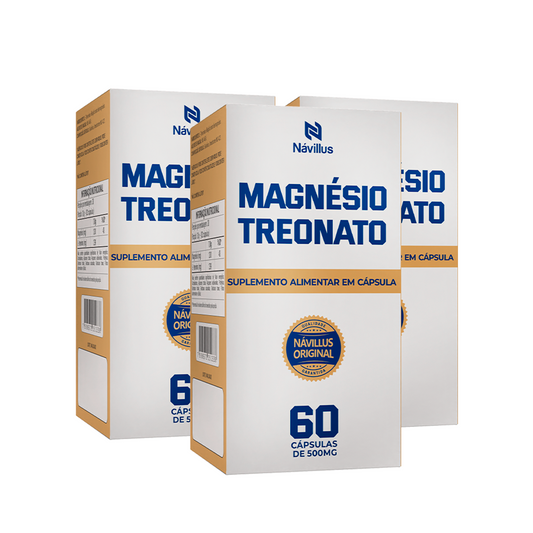 KIT Magnésio Treonato – Suporte para Memória, Sono e Saúde Neurológica | 60 Cáps – Návillus