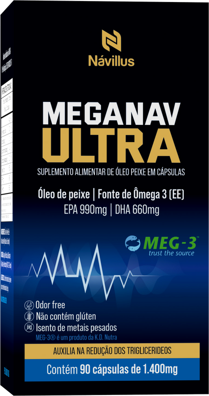 MEGANAV ULTRA 990/660 MEG-3® 90 Caps - Ajuda a Reduzir os Triglicerídeos