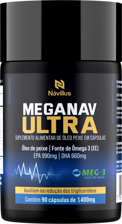 MEGANAV ULTRA 990/660 MEG-3® 90 Caps - Ajuda a Reduzir os Triglicerídeos
